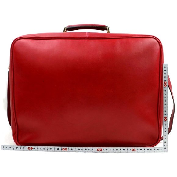 Auth Gucci Red Leather Travel Bag Rare #3886G38 - Picture 2 of 10